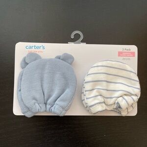 Carter's Infant Mittens Set in Blue and White